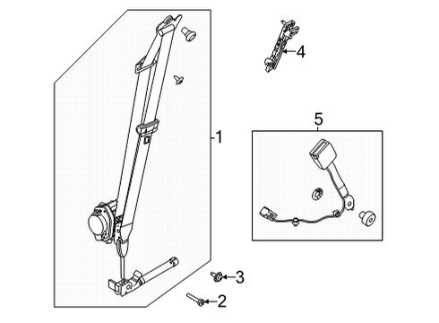 2022 Ford Mustang Mach-E Seat Belt Diagram