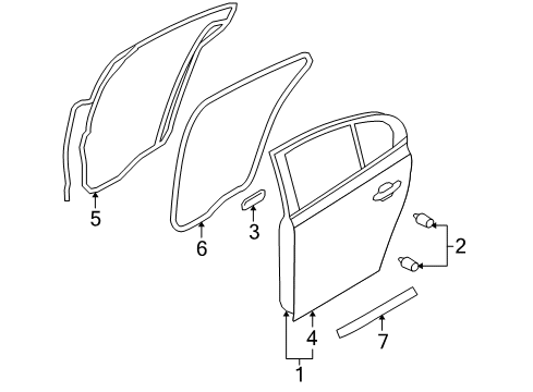 2014 Lincoln MKS Rear Door Diagram