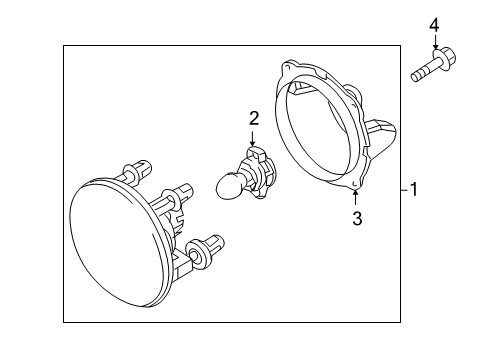 2007 Ford Escape Front Lamps - Fog Lamps Diagram 1 - Thumbnail