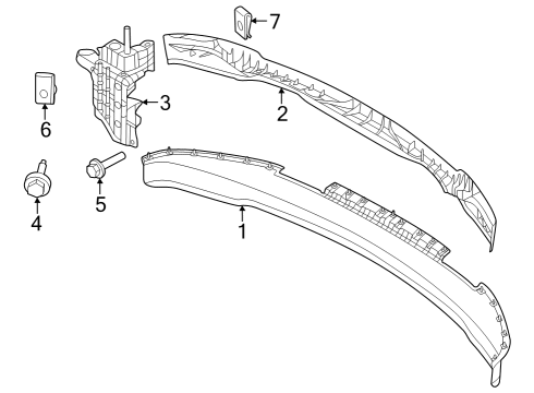 2021 Ford F-150 Lower Deflector, Front Diagram for ML3Z-17626-BB