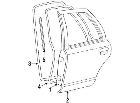1997 Mercury Grand Marquis Rear Door Diagram