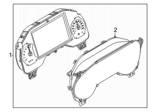 2021 Ford E-350 Super Duty Cluster & Switches Diagram