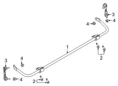 2021 Ford Police Interceptor Utility Stabilizer Bar Bolt Diagram for -W500641-S439