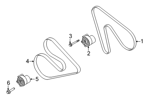 2020 Ford Transit-150 Serpentine Belt Diagram for LK4Z-8620-C