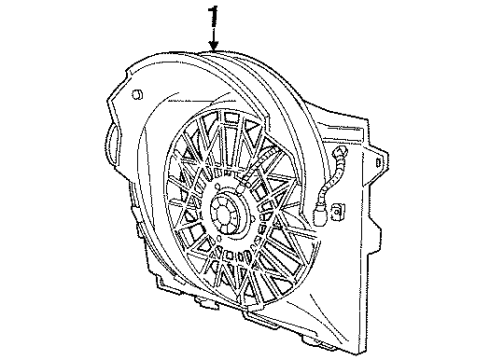 2001 Ford Crown Victoria Cooling System, Radiator, Water Pump, Cooling Fan Diagram 1 - Thumbnail