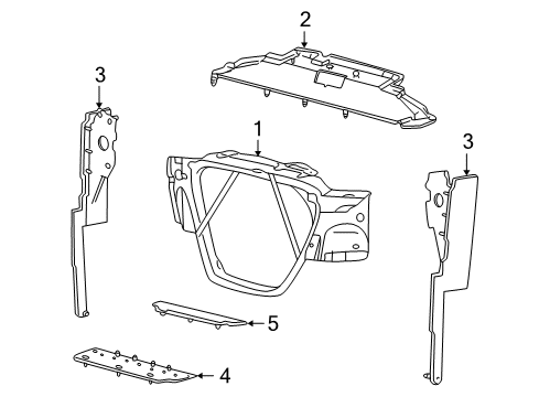 2004 Ford Excursion Radiator Support Diagram 3 - Thumbnail