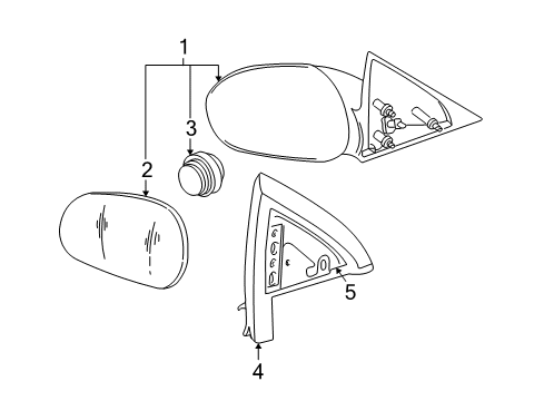 2006 Ford Mustang Outside Mirrors Diagram