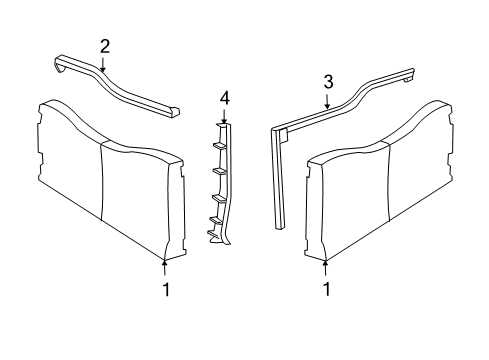 2001 Ford Excursion Weatherstrip, Rear Passenger Side Diagram for 3C7Z-7843722-AA