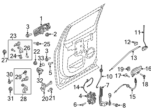 2019 Ford F-150 Window Switch, Front Diagram for GT4Z-14529-BA
