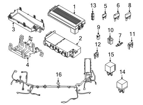 2006 Ford Five Hundred Mount Bracket Diagram for 5F9Z-14A254-AA