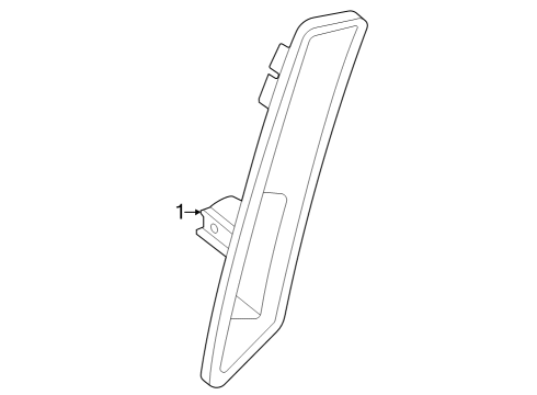 2024 Ford Mustang Side Marker Lamp, Driver Side Diagram for PR3Z-15A201-C