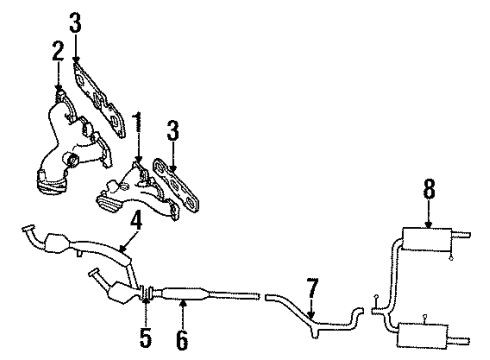 1999 Mercury Sable Exhaust Manifold Diagram 1 - Thumbnail