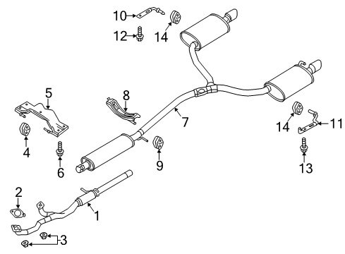 2013 Ford Taurus Exhaust Components Diagram 3 - Thumbnail