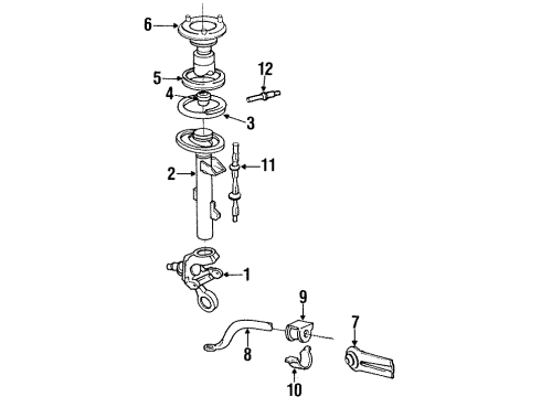 1992 Ford Taurus Rear Suspension, Control Arm Diagram 2 - Thumbnail