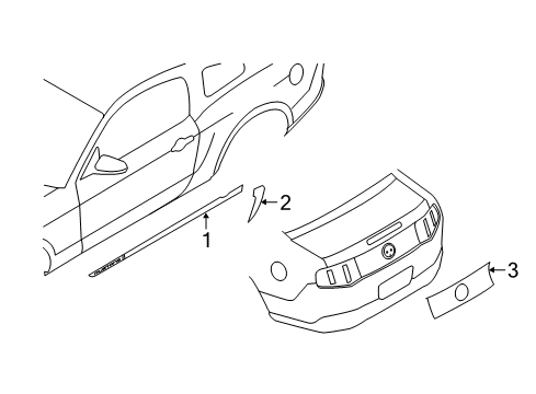 2011 Ford Mustang Stripe Tape Diagram 9 - Thumbnail