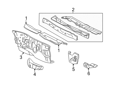 2000 Mercury Sable Cowl Diagram