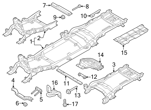2023 Ford F-350 Super Duty Frame & Components Diagram 5 - Thumbnail