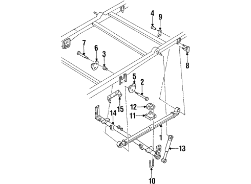 1999 Mercury Villager Leaf Spring Bushing Diagram for XF5Z-5781-CA