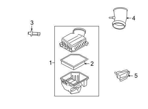 2009 Ford Mustang Air Cleaner Assembly Diagram for 7R3Z-9600-E