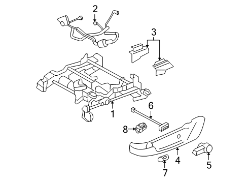 2006 Ford Mustang Tracks & Components Diagram 2 - Thumbnail
