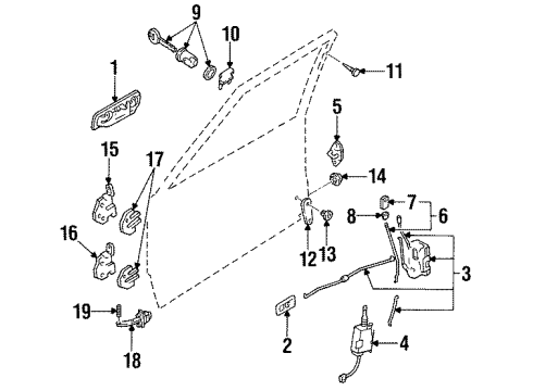 1992 Mercury Tracer Ignition Switch Diagram for F5CZ-11572-AA