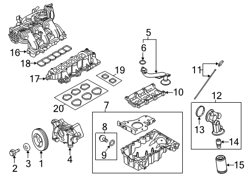 2018 Lincoln Continental Engine Parts & Mounts, Timing, Lubrication System Diagram 3 - Thumbnail