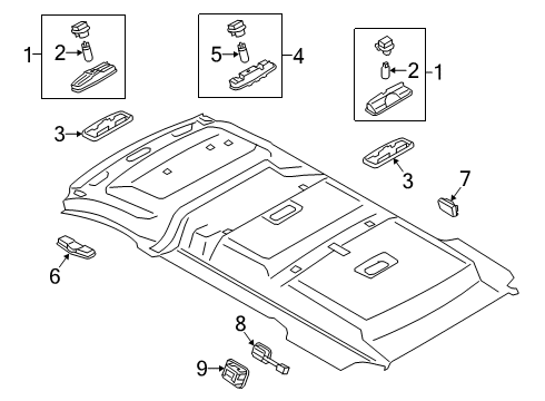 2020 Ford Transit Connect Overhead Lamps Diagram 4 - Thumbnail
