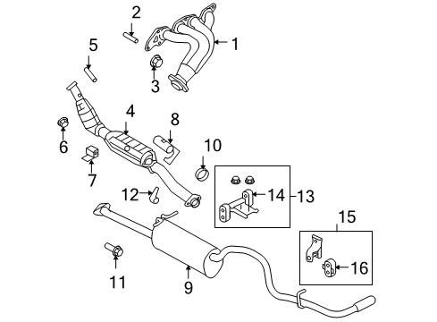2010 Ford Ranger Exhaust Components Diagram