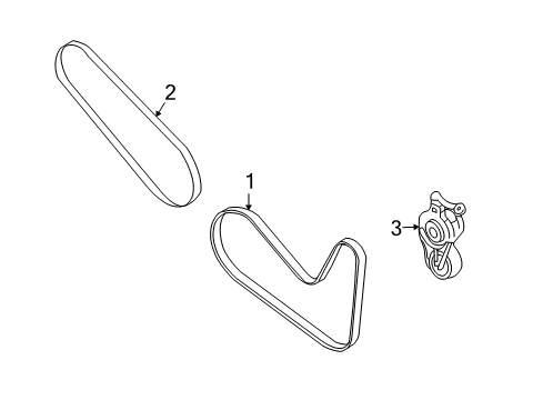 2009 Lincoln MKZ Belts & Pulleys Diagram