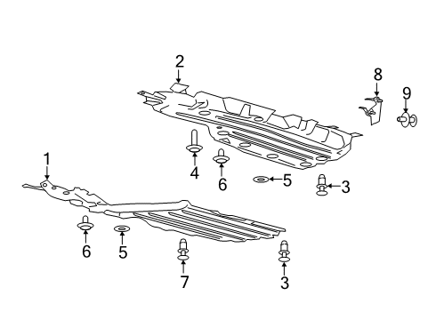 2023 Lincoln Aviator Under Cover & Splash Shields Diagram 1 - Thumbnail