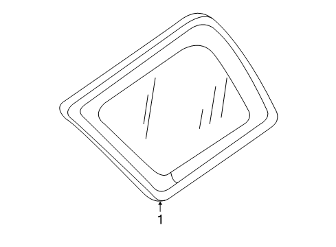 2006 Mercury Mariner Quarter Panel - Glass & Hardware Diagram
