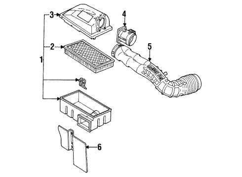 1995 Ford Aerostar Air Inlet Diagram
