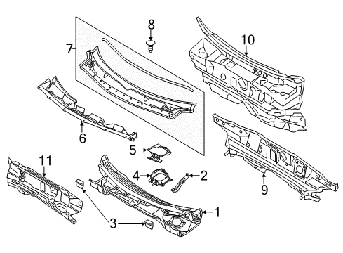 2015 Ford Police Interceptor Utility Cowl Diagram