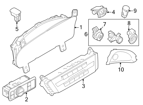 2022 Ford Police Interceptor Utility A/C & Heater Control Units Diagram