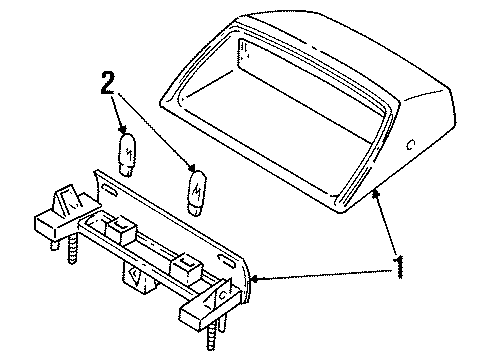 1998 Ford Crown Victoria High Mount Lamps Diagram
