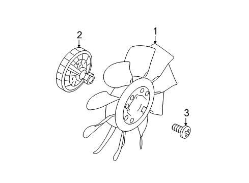 2008 Ford F-250 Super Duty Cooling System, Radiator, Water Pump, Cooling Fan Diagram 1 - Thumbnail