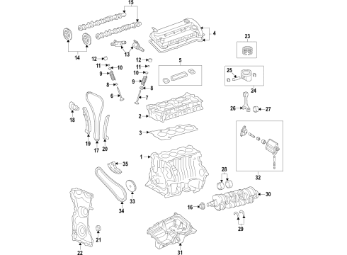 2019 Ford Transit Connect Intake Valve Diagram for 9S4Z-6507-C