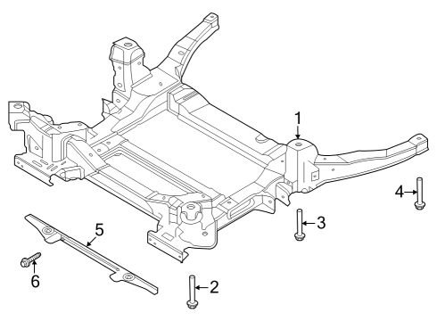 2022 Ford Police Interceptor Utility Suspension Mounting - Front Diagram