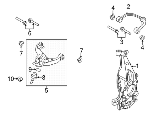 2023 Ford F-150 Suspension Components, Control Arm, Ride Control, Stabilizer Bar Diagram 1 - Thumbnail