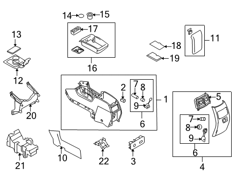 2009 Lincoln MKX Console Diagram