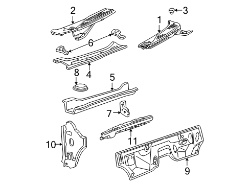 2000 Ford Expedition Cowl Diagram