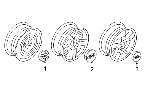 2012 Ford Escape Wheel Covers & Trim Diagram 1 - Thumbnail