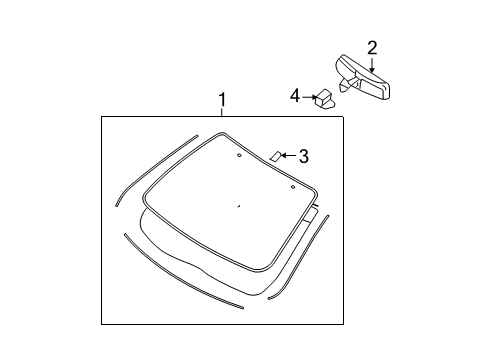 2007 Ford Fusion Windshield Glass Diagram