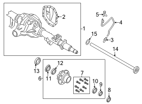 2021 Ford F-350 Super Duty Axle Housing, Rear Diagram for JC3Z-4010-A