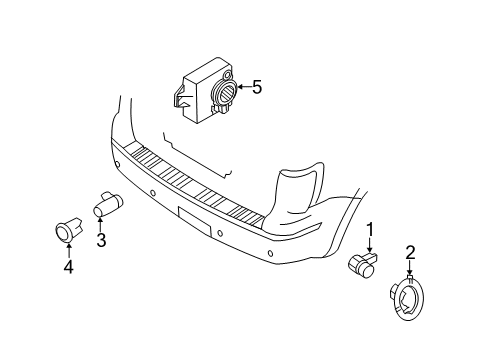 2008 Mercury Mariner Parking Aid Diagram 2 - Thumbnail