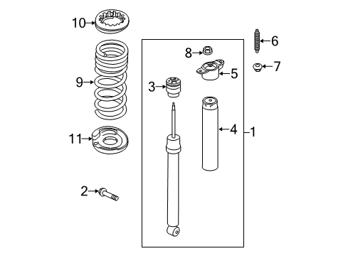 2019 Lincoln MKC Shocks & Components - Rear Diagram 4 - Thumbnail