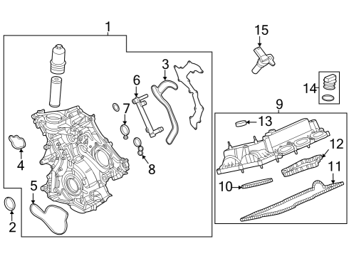 2023 Ford Bronco Valve & Timing Covers Diagram