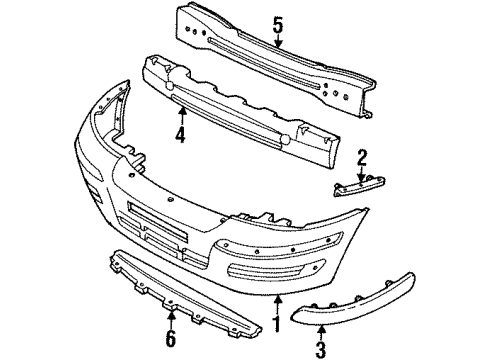1999 Ford Windstar Front Bumper Diagram 2 - Thumbnail
