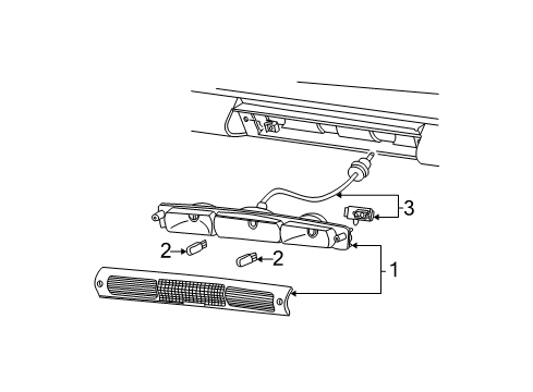 2004 Ford F-150 Heritage High Mount Lamps Diagram