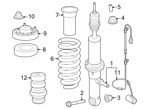 2017 Ford F-150 Struts & Components - Front Diagram 1 - Thumbnail